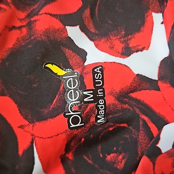 Pheel Red Rose Cyclebar Super Soft Leggings - Picture 3 of 3